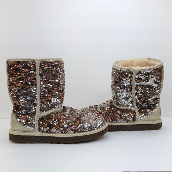 UGG Australia Multicolor Flip Sequin Boots - Picture 6 of 10